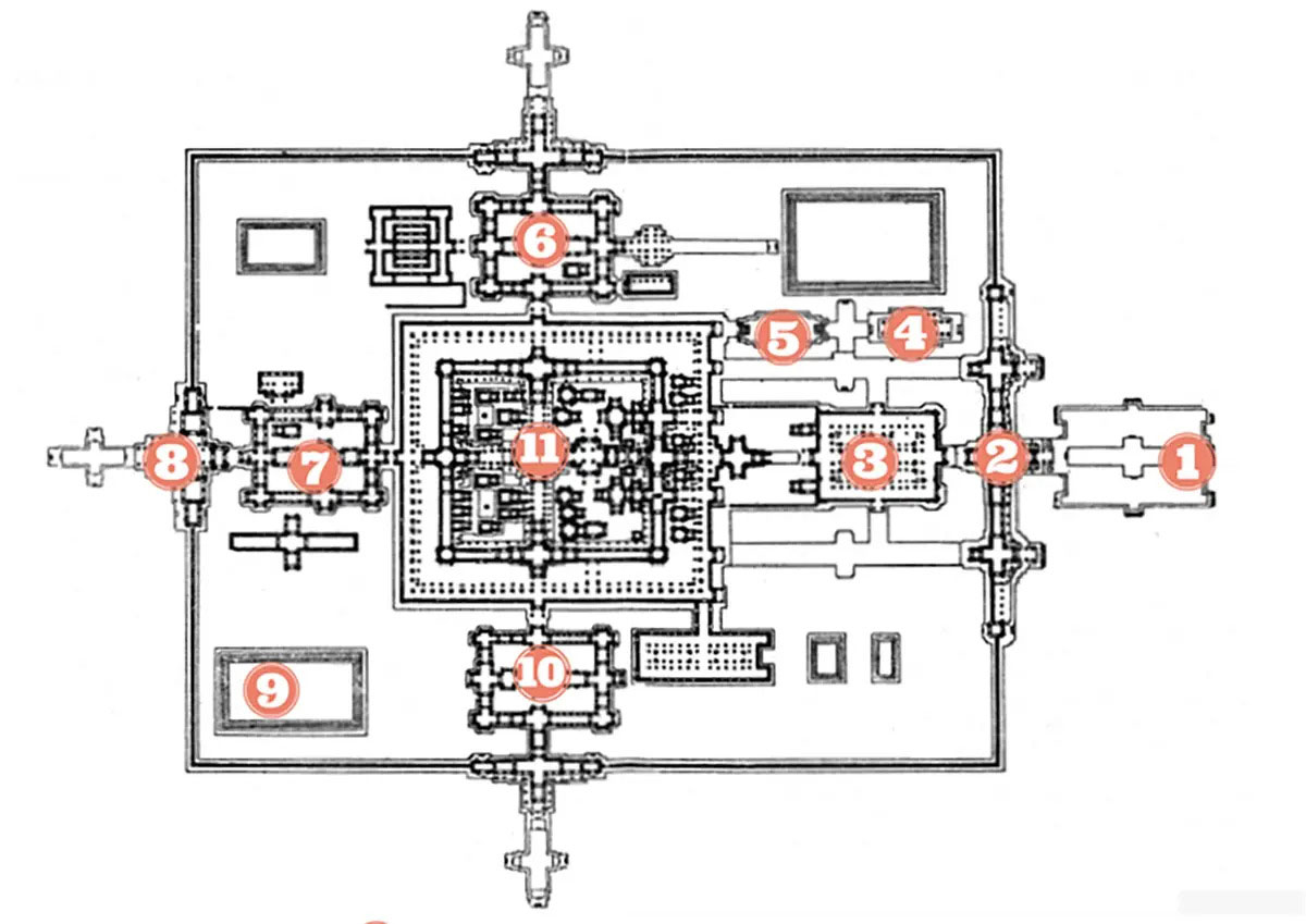 Preah Khan Temple map